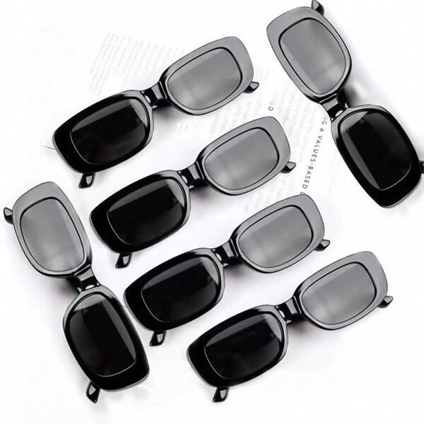 6pcs Y2K Style Square Frame Cute Casual Sports Fashion Glasses Preppy Style For Back To School Rectangle Shape