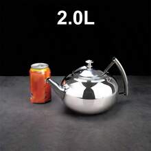 1pc Stainless Steel Thickened Teapot/Coffee Pot With Filter, Suitable For Brewing Tea, Coffee, Milk, Juice, Ideal For Outdoor, Wedding, Party, Gift, Birthday, Christmas And Other Occasions - Multicolor - View 14