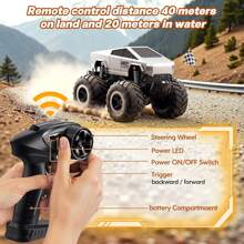 Auto telecomandata fuoristrada tipo pick-up, camion RC impermeabili 4x4 per tutti i terreni, auto da corsa in scala 1:16, giocattoli monster truck da hobby, veicoli 2.4GHz, regali per bambini e ragazze