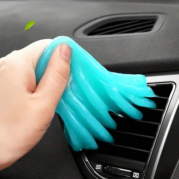 1 pieza Gel suave para limpieza del interior del automóvil, adsorbe el polvo en las ranuras, agente de limpieza de interiores