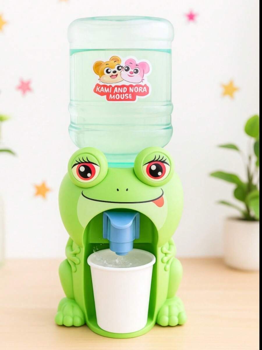 Miniature Water Dispenser Mini Jug Water Dispenser Kit Animated Shapes Glass Included - Green - View 1