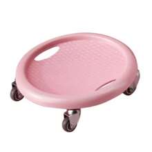 1PC 28*28cm/11*11in Noiseless Abdominal Wheel Roller Safety 4-Wheel Fitness Sliding Disc Exercise Wheels Multifunctional Abdominal Muscle Trainer