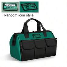 1PC Heavy-Duty Waterproof Tool Bag - Large Capacity Oxford Canvas, Wear-Resistant Electrician'S Storage Organizer With Multiple Compartments For Screws, Nails, Drill Bits & More, Tool Storage Bag