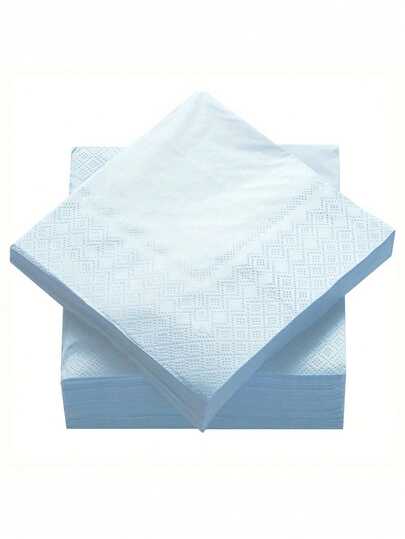 25/50pcs Light Blue Disposable Party Napkins, 2-Ply Soft Absorbent, Elegant Diamond Pattern, Suitable For Weddings, Birthdays, Anniversaries, Cocktail Parties - 5x5 Inch, Themed Event Decor And Daily Use