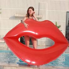 1 pezzo Anello gonfiabile a forma di labbra e cuore, sedile con schienale, accessorio per feste in piscina estive, regalo estivo adatto per bar in piscina, feste di influencer, feste in piscina, feste per single, feste di San Valentino, giocattolo per feste in piscina di bar (rosso, rosa), regalo di San Valentino, regalo di compleanno, galleggiante per piscina estiva