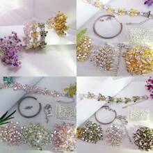 124 peças Kit de Suprimentos DIY para Pulseira Decorada com Zircônia em Formato de Borboleta, Conjunto de Presente de Alta Qualidade para Mulheres, Amigas/Irmãs