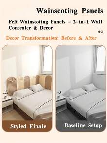 1 件毛毡拱形墙贴，家居装饰墙面覆盖毛毡板，用于墙面改造、墙面装饰、床头板装饰，适用于房间装饰、储物整理、卧室吸音、墙面瑕疵覆盖、卧室防撞、房间涂鸦覆盖，适用于卧室/书房/办公室/宿舍/教室等。