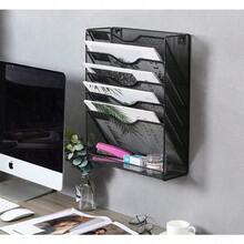EasyPAG Organizador de archivos de pared de malla para libros 5 compartimentos negro mejorado - Mejoranegro - Ver 4