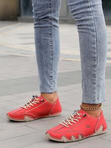 女士休闲运动鞋，手工章鱼健身交叉训练鞋，时尚摩托鞋，橡胶防滑外底，一脚蹬休闲鞋