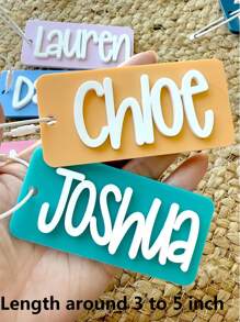 Personalized Retro Name Acrylic Keychain,Backpack Name Tag, Custom Lunchbox Name Tag, Luggage Tag,Multi-Functional,Ornamental,Letter,Stylish,Modern,Colorful,Cute,Adorable,Casual,Custom,Personalised,Unique,Customized,Ideal Gifts For Him,Ideal Gifts For Her