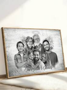 1 Estilo - Agrega a un ser querido fallecido a la foto, Agrega a una persona fallecida a la imagen, Retrato familiar personalizado a partir de una foto, Combina fotos, Regalo conmemorativo personalizado - Como se muestra - Ver 8