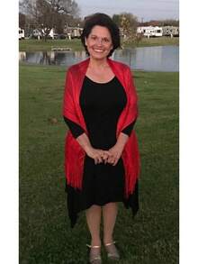 Metallic Glitter Shawl Wrap For Evening Dresses And Weddings - Merah - View 3