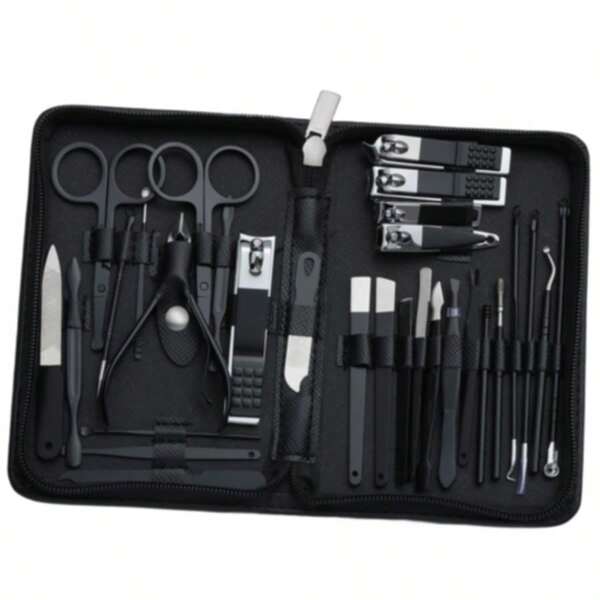 30 Piece Nail Art Set: A 30 In One Nail Clipper Set, Including A Hand And Foot Trimmer, Advanced Stainless Steel Pliers, Nail File, Scissors, Tweezers, And Exfoliating Tools, Exclusively For Home Salon Services