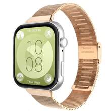 Pulseira Milanesa Sem Lacunas Compatível com Huawei Watch Fit 3/4/4Pro, Pulseira de Aço Inoxidável Ajustável, Pulseira de Metal para Galaxy Watch 6 4Classic 47 43 42 46mm 7 6 5/Pro 4 40 44 45mm, Pulseira de Metal para Homens