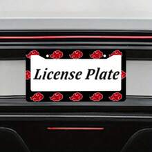 2PC,Red Cloud License Plate Frame,Red Cloud Print License Plate Prame Stainless Steel Rust-Proof Auto Parts License Plate Decorative Screws Fit Standard 2 Holes U.S. License Plate, 12.2x 6.3 Inch - 12x6 inch - 查看 7