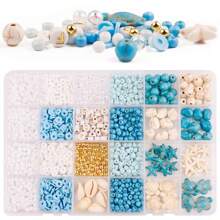 500pcs 6mm Blue & White Acrylic Pearl Beads, Suitable For DIY Jewelry, Christmas Decor, Party Decor, Necklaces, Bracelets, Earrings And Hair Accessories