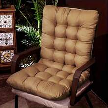 1 件厚聚酯纤维休闲椅垫 - 舒适、柔软、可洗、厚垫带系带、全背支撑织物座椅套，适用于庭院家具、户外座椅、办公椅以及室内/室外使用座椅垫家居装饰返校房间装饰学校用品椅枕垫游戏椅 - 彩色 - 查看 11