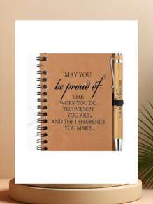 4-Piece Employee Appreciation Gift Set, Includes Inspirational Notebook, Bamboo Pen, Perfect For Team Members, Retirement, Birthday And Holiday Gifts, Coworker Gifts, School Supplies,Back To School