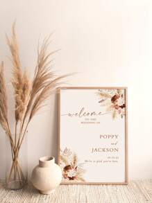 1 buc - Postere de nuntă personalizate, Șabloane de semne de bun venit pentru nunți în stil boem, Postere de bun venit pentru nunți din teracotă, Semne de bun venit pentru nunți, Semne de nuntă în deșert, Postere de nuntă editabile, Ne bucurăm că sunteți aici pentru semne de bun venit, Postere personalizate pe pânză fără ramă
