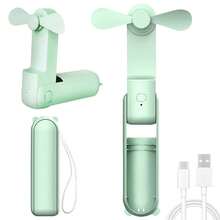 Portable Mini Handheld Fan,Personal Foldable Pocket Travel Fan,Small Hand Fan For Face Lash,USB Rechargeable,Summer Concerts, Birthday Gifts For Women Mom (Pink) - Multicolor - View 13