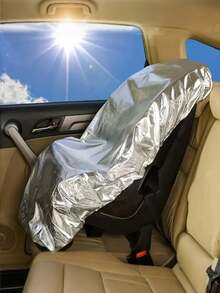 2pcs Car Seat Sun Shades And Heat Shield, Car Seat Cooler Protector, Car Seat Sun Shade - Heat And UV Protection, Fits Car Seat Sun Shade And Dust Cover - UV Blocking, Heat Insulation, Polyester, Easy Installation, Reflective Surface For Enhanced Visibility, Car Sun Shade (Random Color & Style) - Multicolor - View 2