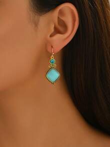 1 Pair Fashionable Creative Vintage Bohemian Style Earrings, Suitable For Women's Daily Wear - Antique Silver - View 7