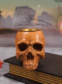 1pc Halloween Skull Design Backflow Incense Burner, Halloween Party Scene Decor Ornament Home Decor Halloween Decor Fall Decor Room Decor