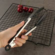 3-Piece Premium Stainless Steel Tongs Set With Silicone Handles - Food Safe, Metal Kitchen Utensils, Durable Cooking And Serving Tongs