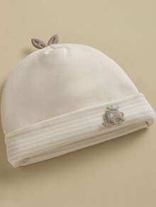 Gorros para bebés de 0 a 6 meses, gorros de bebé recién nacidos, talla grande cálidos y talla grande gruesos en invierno, suaves y elásticos, accesorios de gorro para niñas y niños - Multicolor - Ver 16
