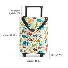 1 peça Bolsa de Compras Dobrável Grande, Portátil e À Prova d'Água para Uso Externo, Adequada para Compras em Supermercados, Carrinho Manual de Tecido Oxford com Pequeno Carrinho, Capacidade de Carga de 18 kg