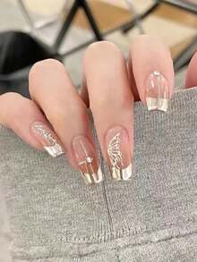 1g/Pc Gold Chrome Mirror Nail Powder, Metallic Gold Glitter Nail Art Pigment Powder With 1pc Eyeshadow Stick, Nail Art Glitter - Multicolor - View 4