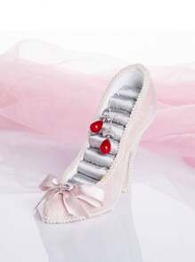 1pc Creative High-Heeled Shoe Shaped Jewelry Organizer And Ring Holder Box,Gift For Valentine's Day Back To School