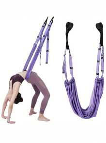 1 Corda de Fitness para Pilates/Yoga, Equipamento de Treino de Alongamento/com Pontos de Fixação na Porta, Uma Corda de Alongamento Universal para Costas e Pernas, Adequada para Dobras para Trás, Splits em Pé, Pilates, Dança, Ballet e Ginástica, e Uma Corda de Ioga Aérea para Mulheres