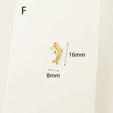 Ahknormailcui Stainless Steel Crab/Conch/Fish/Shell Patterned Marine Life Charms Pendant For Making Necklaces/Bracelets/Anklets/Earrings Decorative Components, 18K Gold Plated Cute Ocean Animal Pendants For Diy Jewelry Crafts Accessories - Gold - View 9