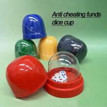 1pc Gambling Cheating-Proof Dice Cup With Transparent Cover, Entertainment Gaming Dice Cup