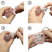 Hippyboyd宠物毛发纪念品收纳袋 - 多功能便携式钥匙扣猫狗毛发收纳袋，适用于猫、狗、兔子等毛茸茸的宠物，宠物毛发纪念品收纳盒