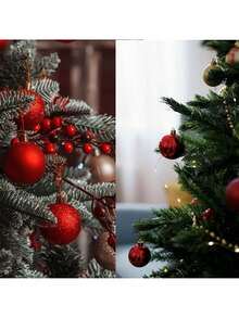 48pcs Christmas Decorations Christmas Balls Matte Light Balls Christmas Tree Ceilings Colorful Balls Bright Light Balls Decorative Hanging Balls Shopping Mall Decorations Home Decor Room Decor