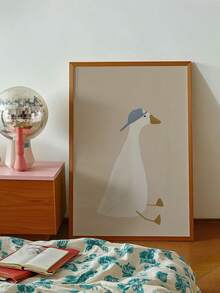 1 tấm tranh nghệ thuật hình con ngỗng dễ thương, trang trí phòng trẻ em chủ đề thể thao, mũ bóng chày, tranh nghệ thuật cho bé trai, họa tiết ngỗng, trang trí phòng bóng chày, động vật trang trại, không khung - Nhiều màu - Xem 5