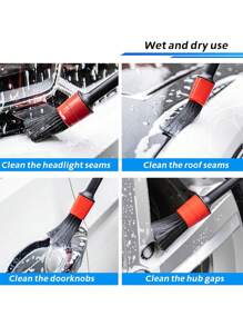 Car Cleaning Brush Suitable For Car Interior Details Brush, Cleaning And Maintenance Car Brush, Air Conditioning Vent Dust Soft Brush, Car Cleaning And Care Brush,Kitchen,Bathroom,Home,Household Supplies