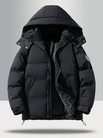 Herrjacka med varm vadderad huva, ny höst/vinter