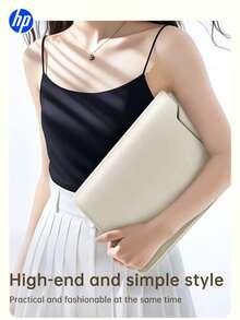 HP1pc Sleeve Bag For Laptop, 12/13/14/15/16 Inch, Laptop Liner Bag, Bag Accessories For Air/ Pro/ - Beige - View 13