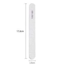 5/10/25/50 unidades de limas de unha retas, grãos 100/180, lixa de madeira, dupla face, para polimento de unhas naturais.