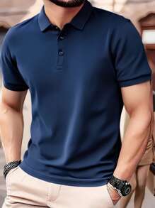 Set de 3 camisas polo de verano casuales para hombre, camisetas de manga corta de negocios informales y transpirables, tops deportivos
