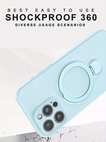 CTEGLODRIX New Luxury Design Magnetic Shockproof Stand Phone Case Compatible With Iphone 13 14 15 16 17 Pro Max With 360° Rotating Stand Camera Lens Protection + Wireless Charging Soft Cover