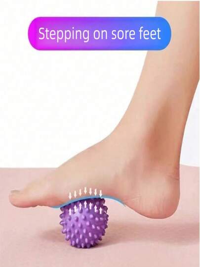 1 Palla per massaggio intenso, rullo massaggiante in PVC per fascite plantare, palla da massaggio per dolori muscolari - Esercizio, equilibrio nervoso, allenamento di forza fisica, massaggio relax quotidiano, palestra