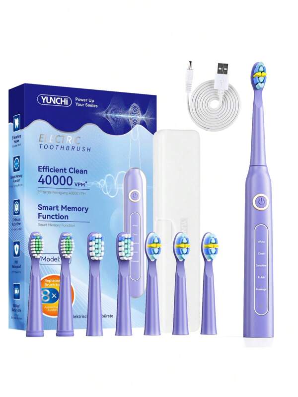PHILIPS Y5 Series Whitening Rechargeable Electric Toothbrush With 8 Brush Heads And Travel Case - 45 Modes, Smart Timer, Adult Electric Toothbrush For Friends/Father/Mother Gift Couple Electric Toothbrush