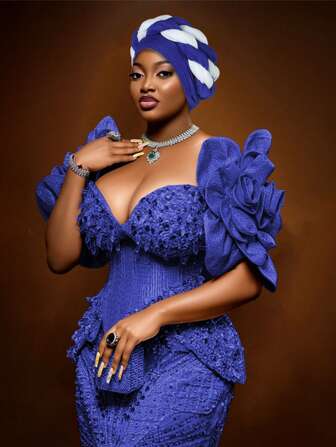 1 pieza Gorro turbante con acabado bronceado estilo africano para mujer, tocado para bodas de Nigeria, Geles de fiesta, accesorios para la cabeza, envoltorio para la cabeza femenino