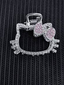 Sanrio Sanrio Hello Kitty Hair Clip Cartoon Rhinestone Hair Claw Clip Kawaii Kitty Cat Hairpin Back Head Hair Non Slip For Face Wash Spa Makeup Decorative Accessories Stylish Hair Grips For Thick Hair(Some Parts May Be Random) Fall Winter Hair Accessories For Women For Vacation Outfits Woman Elegant Hair Clutch