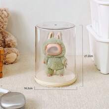 Estojo transparente para boneca de pelúcia , estojo para pendurar, estojo protetor, caixa de armazenamento de acrílico transparente à prova de poeira e umidade, sem capa protetora, estojo giratório transparente para chaveiros de bonecas grandes de 6,7 polegadas, compatível com bonecas de 6,7 polegadas, suporte de exposição para bonecas de pelúcia, à prova de poeira e umidade, exibição completa (sem bonecas)