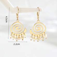 1 Paar modische, elegante Ohrringe mit Perle Muster für Frauen, geeignet als Geschenk, für den Urlaub oder den täglichen Gebrauch